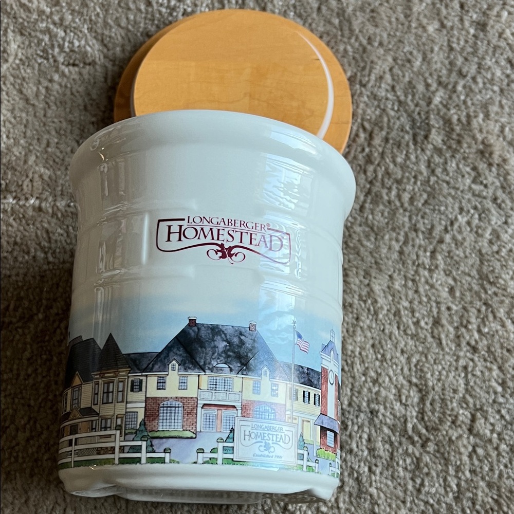 Longaberger Homestead Ceramic Jar with Lid